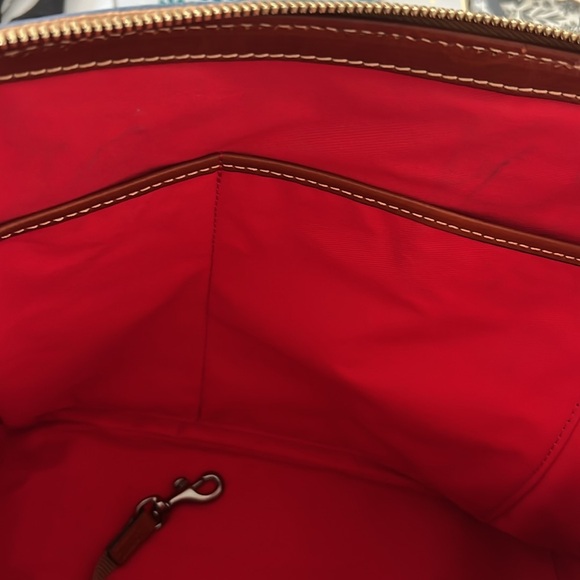 Dooney & Bourke, Pebble Grain Leather Zip Zip Satchel, never used blue - Picture 8 of 16